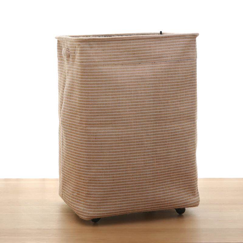 厂家直供家用滑轮收纳桶脏衣桶置物可折叠条纹桶多用收纳筐,收纳整理,收纳箱,淘宝优惠券,粉丝福利购,淘宝优惠卷