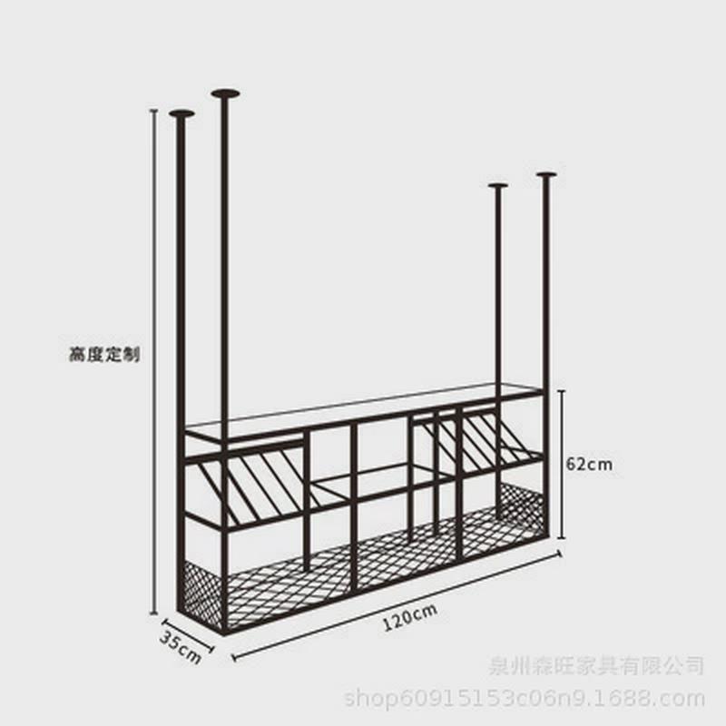 美式红酒架铁艺酒吧酒架loft工业风悬挂式酒柜吊柜倒挂吊架酒杯架
