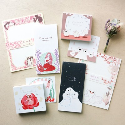 现货表现社2024春季限定便签本一笔笺信封信纸贴纸手帐装饰素材