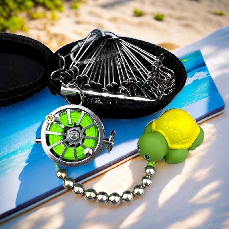 【音羽】全金属自动放线高端活鱼卡夫拉绳活鱼扣锁鱼扣锁鱼高档鱼