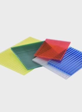 温室大棚透明双层阳光板雨棚实心采光板隔断中空4mm5mmPC阳光板