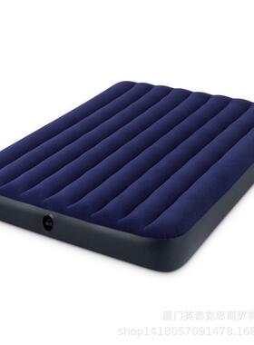 intex64759绒植充气床垫家用双人床单人户外便携午休床充气垫
