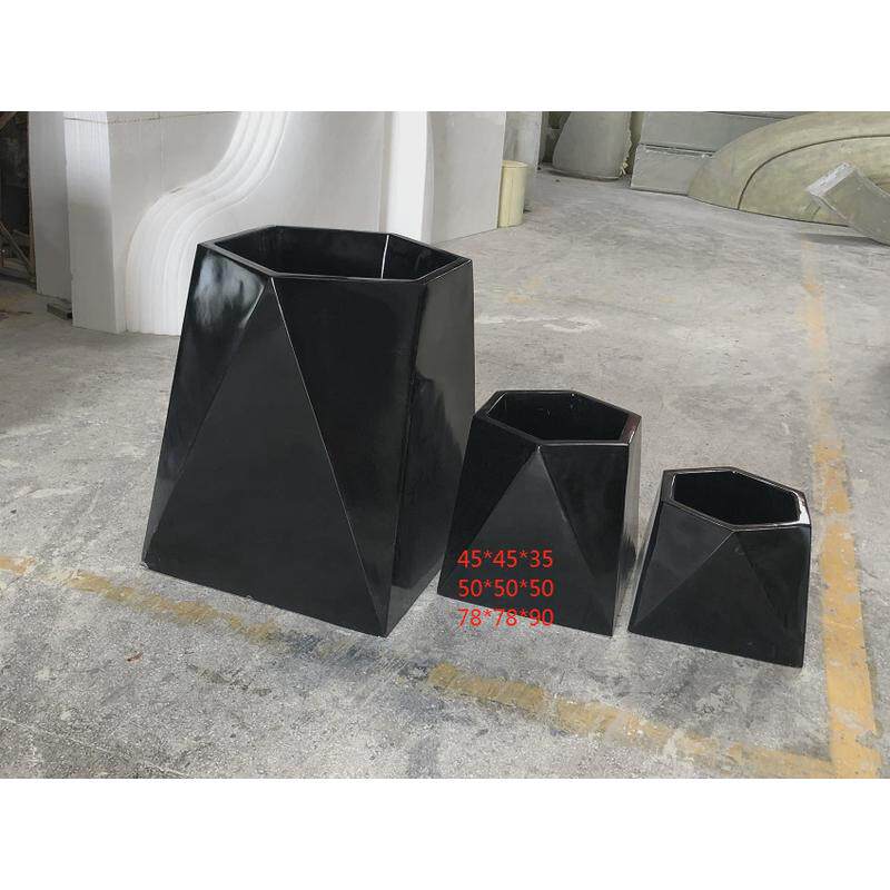 玻璃钢花盆售楼部创意落地花器商场商业街组合户外种植池花钵厂家