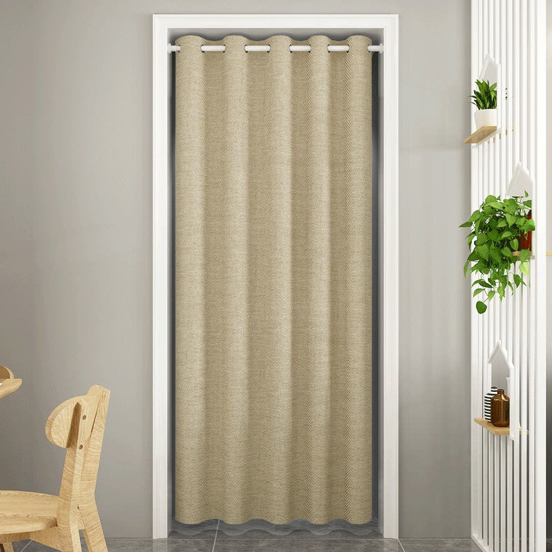 免打孔卧室卫生间防水门帘布艺帘子厨房防油烟门帘试衣间遮挡帘子
