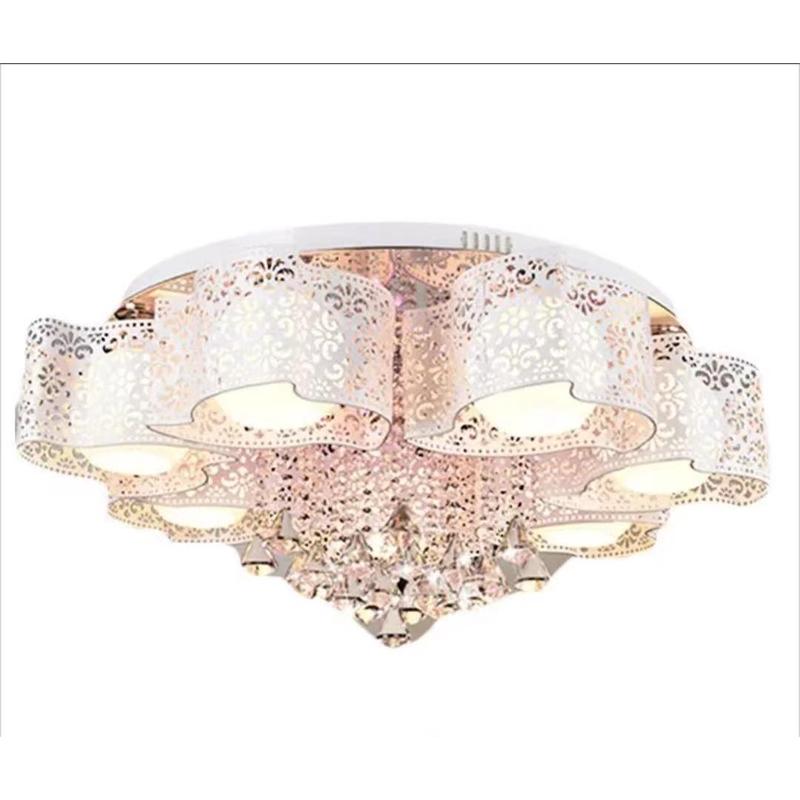 简约现代水晶led吸顶温馨三头创意婚房家用卧室餐厅客厅吊灯灯具