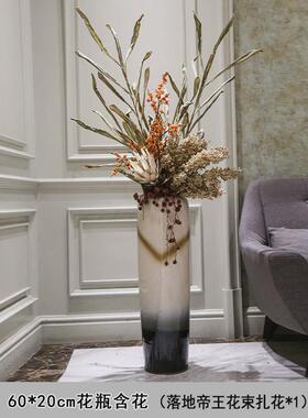 陶瓷落地大花瓶摆件客厅新中式插花玄关电视柜欧式轻奢大号装饰品