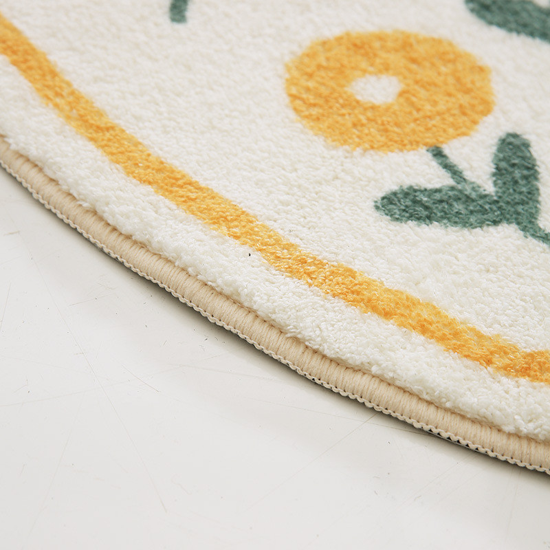 a6l【圆形地毯】简约现代卧室床下毯茶几毯前毯家用客厅镜ins风