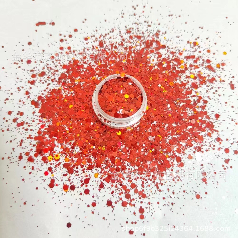 镭射粗细混亮片金葱粉闪粉七彩渐变滴胶美甲闪光粉材料配件做