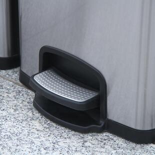 办公室脚踏垃圾桶室内不锈钢双桶分类垃圾桶北京大容量干湿垃圾桶