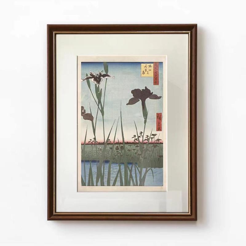 浮世绘日式小众艺术装饰画客厅餐厅玄关竖版复古壁画挂画卧室画