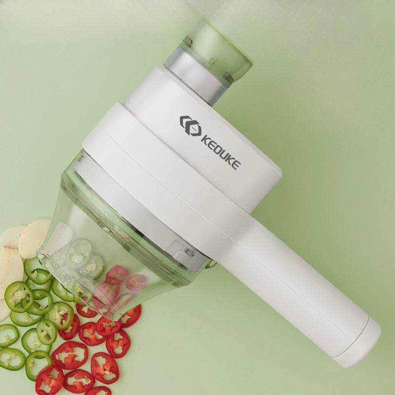 克欧克切菜神器无线电动蒜泥神器蒜蓉捣蒜器蒜片自动压拉搅蒜器