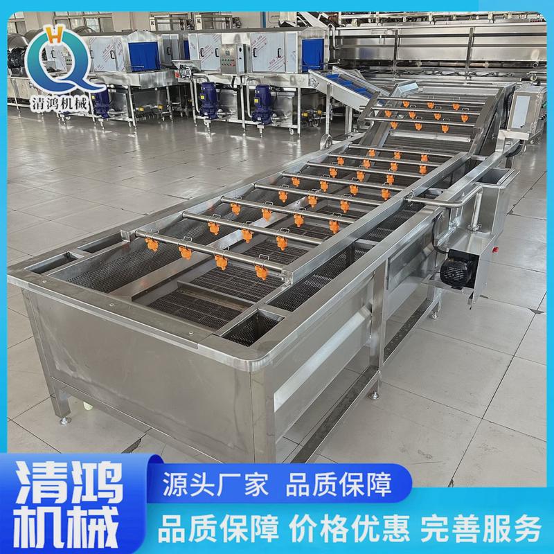 免安装果蔬清洗机加工青菜气泡清洗设备叶类蔬菜酸成套流水线