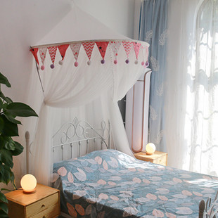 9v7t蚊帐家用儿童男孩宫廷落地免安装1米35/1.5m1.8床可拆洗防尘