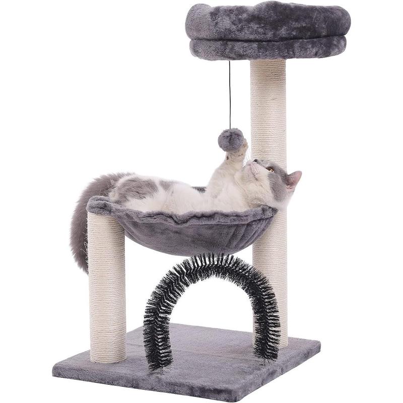 包邮剑麻绳猫爬架猫猫窝多层带抓挠柱毛绒暖和篮球框跳台毛刷通道