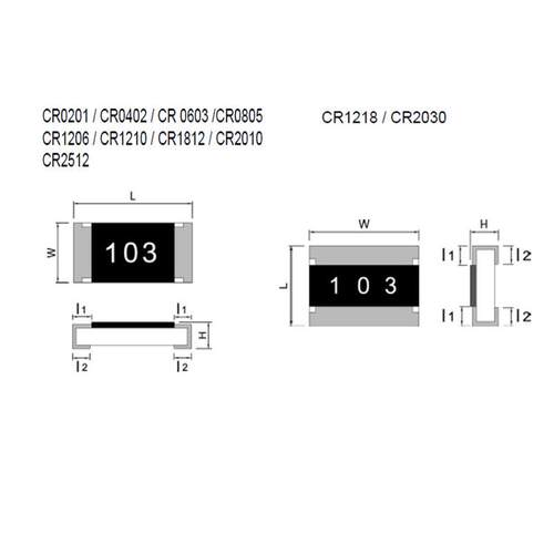2512贴片电阻0.1R100mR1%CR2512FR100E04R天二国巨厚声