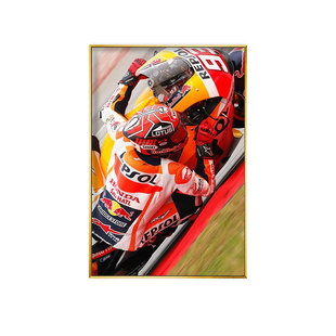 机车俱乐部海报挂画装饰画摩托车客厅飙车墙面壁画酒吧摩旅马奎斯