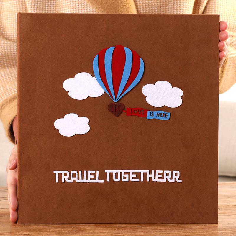 德源相册毛毡diy自粘贴式覆膜影集家庭相册混装宝宝儿童纪念册