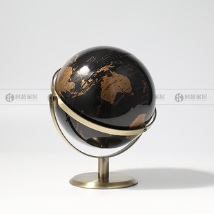 现代轻奢地球仪摆件家居客厅儿童房书房办公室桌面装 饰品摆设