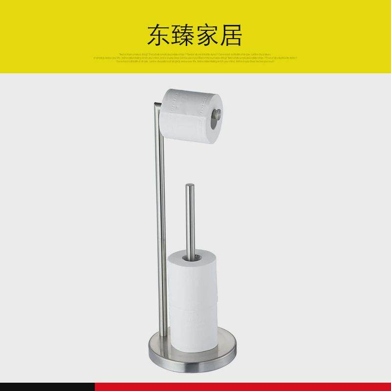 卷纸架立式欧式带纸巾储存收纳架不锈钢卫生间厕所立式手纸架