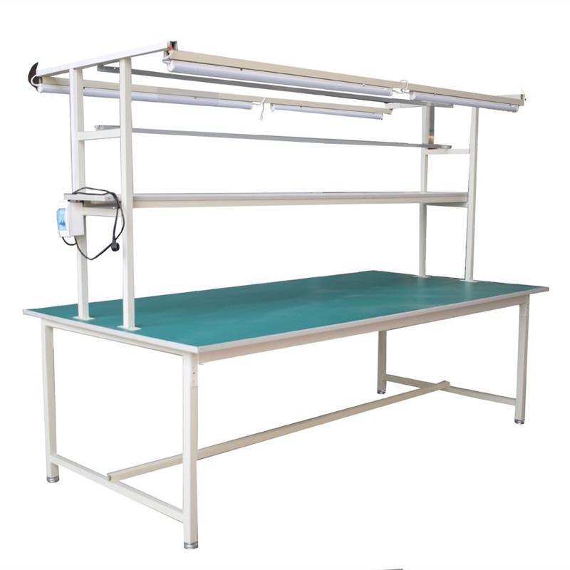 工厂车间防静电单面无尘工作台流水线带灯车间维修检验台