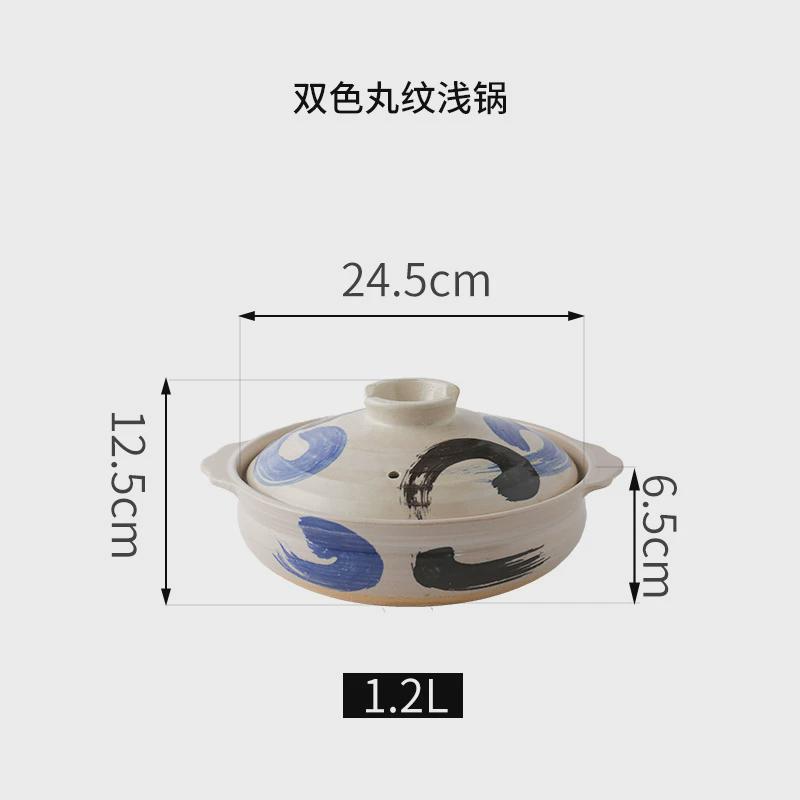 雅之土陶土砂锅汤煲复古手绘日式器锅米饭土锅可明火燃气煲1