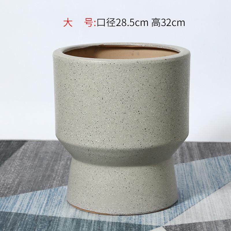 大号北欧陶瓷花盆欧式高脚绿植盆金钱树室内盆栽专用龟背竹大口径