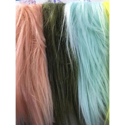 现货供应长毛绒长毛落水毛80mm布料滚束海派毛人造毛绒面料