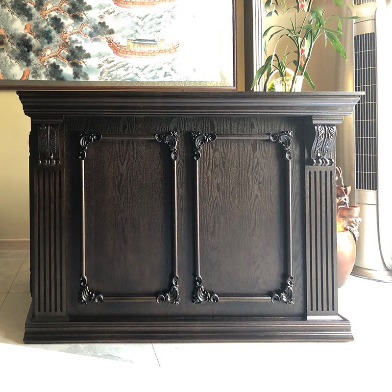 中式馆吧台面馆茶楼养生复古收银台前台接待台服装店瑜伽馆柜台