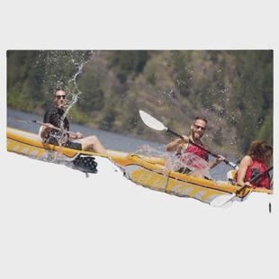 独木舟充气船水上激流底1-2人漂流船皮划艇双人硬加厚