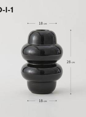 栢嘉越中古风陶瓷花瓶摆件ins镜面家居银软装客厅餐桌花器装饰