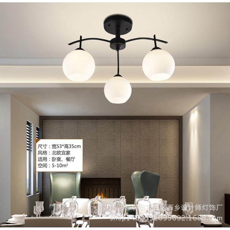 现代简约铁艺玻璃简欧北欧时尚客厅灯吸顶灯卧室民宿餐厅灯具,家装灯饰光源,客厅吸顶灯,淘宝优惠券,粉丝福利购,淘宝优惠卷