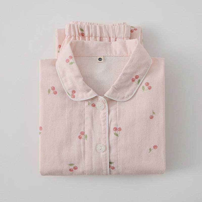 春夏纯棉纱布长袖睡衣可爱日系小儿童女孩亲子家居服套装,童装/婴儿装/亲子装,家居服套装,淘宝优惠券,粉丝福利购,淘宝优惠卷