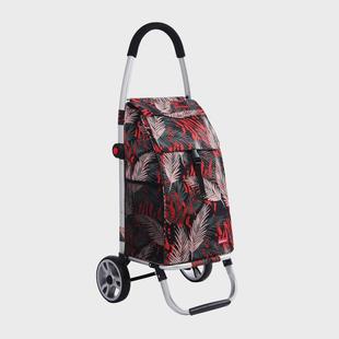 f^购物买菜车便携折叠拉杆铝合金家用推车小拉车老人拖