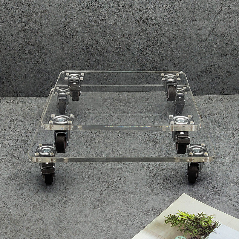 热销透明亚克力可移动花盆托盘带轮万向轮滚轮带滑轮底座花盘托架,鲜花速递/花卉仿真/绿植园艺,花盆,淘宝优惠券,粉丝福利购,淘宝优惠卷