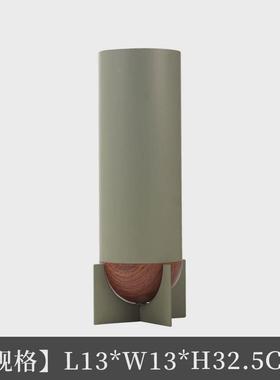 创意设计样板房摆件北欧风格金属圆筒花器样板间艺术小众饰品花瓶