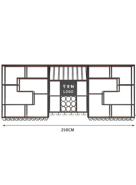 gju8酒吧吧台酒柜靠墙壁挂式清吧餐厅铁艺展示架葡萄酒红酒架子置