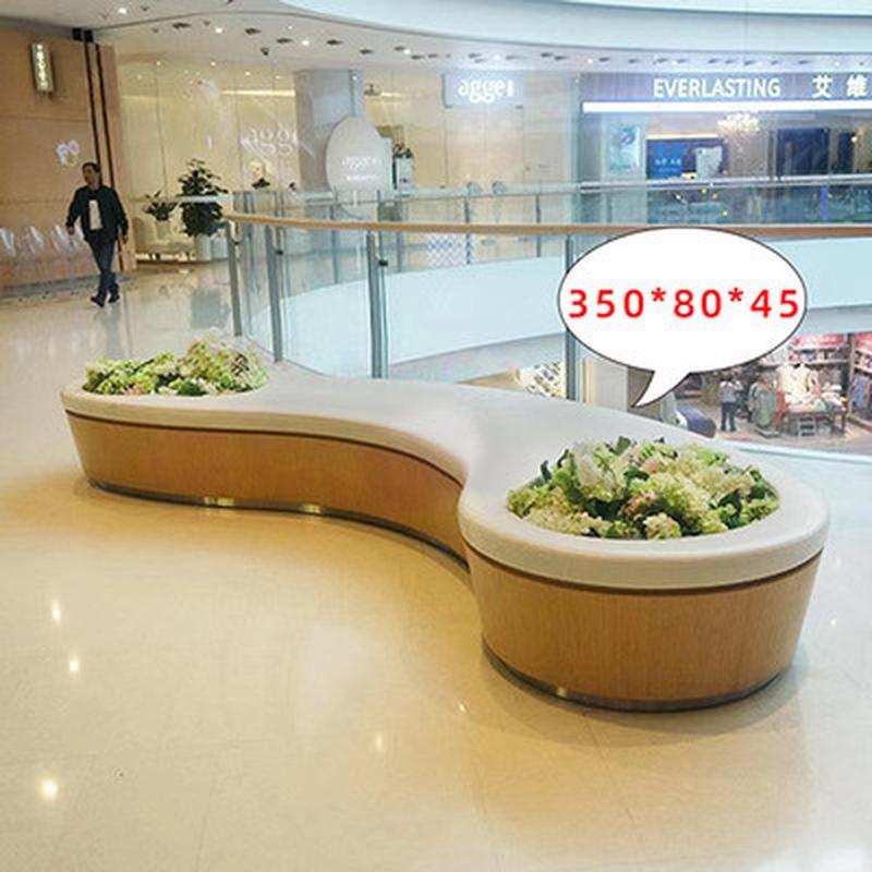 商场户外广场可移动玻璃钢树池座椅景观工程商业楼盘绿化美陈花坛