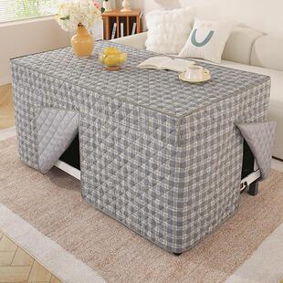 烤火桌子罩套2024火炉长方形加绒加厚电烤冬季桌罩布烤火被保护套