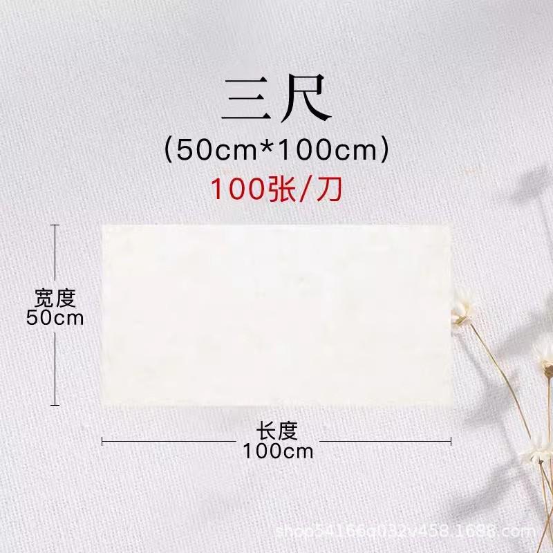四尺手工宣纸半生熟毛笔字仿古作品纸国画生宣工笔画白色宣纸