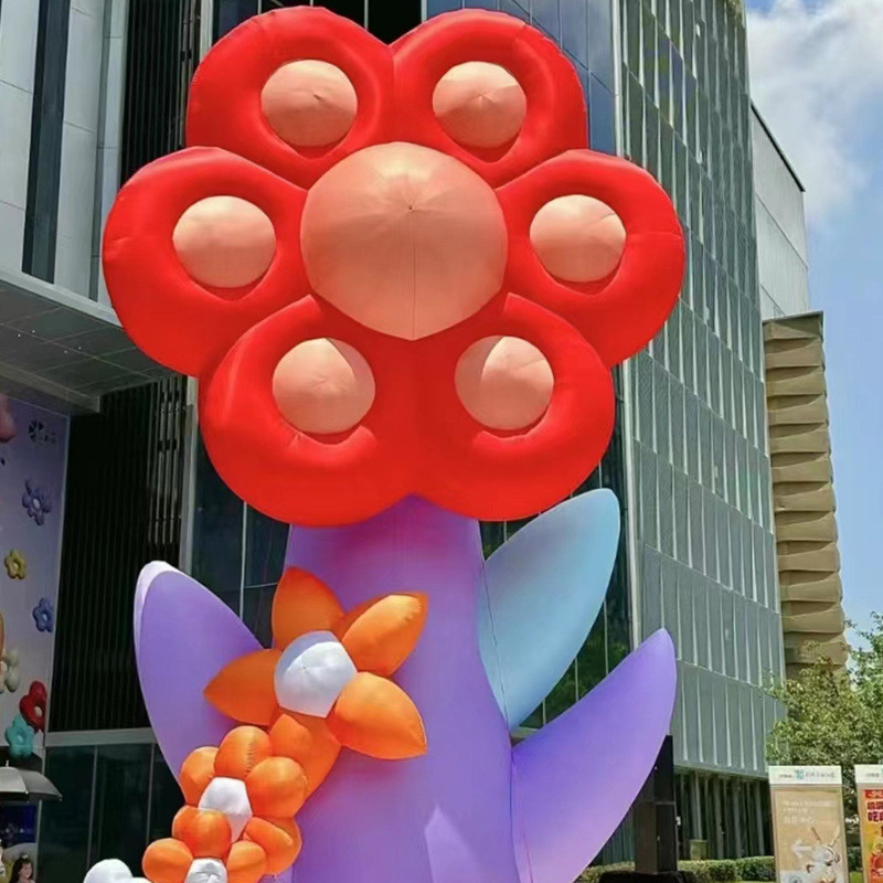 花朵充气模型商场活动装饰户外美陈充气模型花朵气模定制