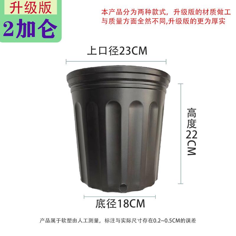 黑色加仑盆一次性育苗花盆塑料软花盆育苗盆加仑盆苗圃花盆绿植盆