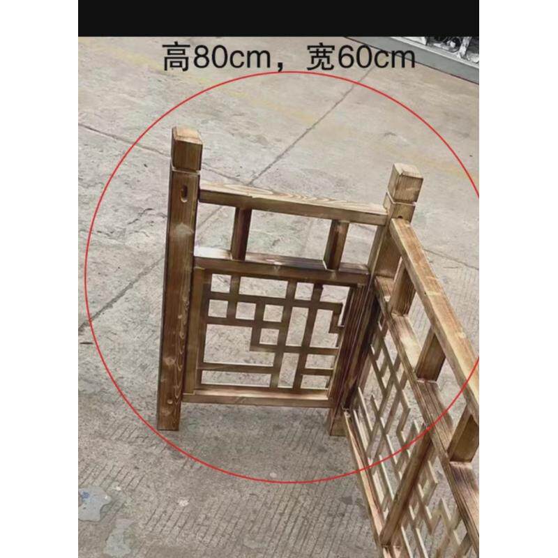 木纹中式婚庆道具楼梯扶手栏杆橱窗舞台围栏影楼装饰木制美陈