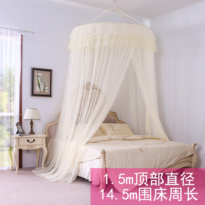 圆顶蚊帐1.8m吊顶1.5m床家防蚊床公主风卧室用免安装2