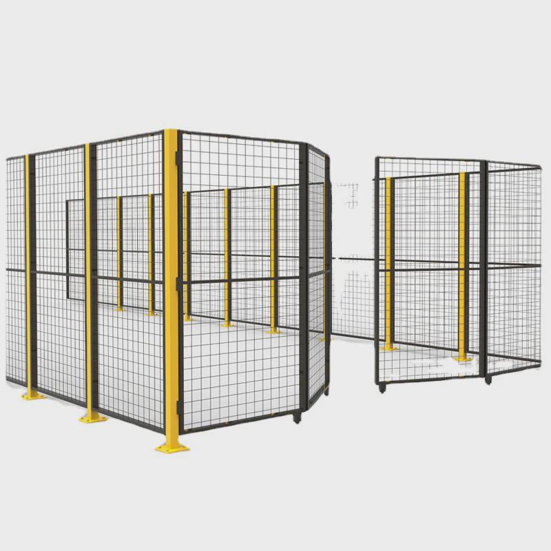 铁丝网基坑围栏网仓库隔离网车间护栏移动护栏快递分拣推拉门移门