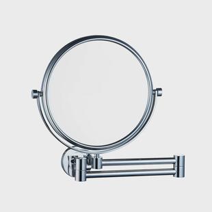 不锈钢双面加长杆子美容镜子英寸卫生间折叠拉伸8酒店圆形化妆镜