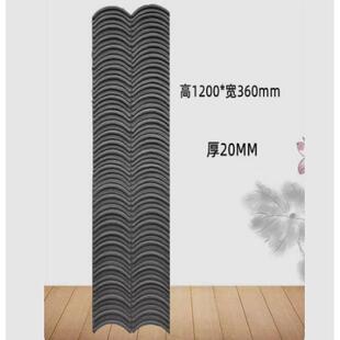 塑料镂空装饰窗中式瓦鱼鳞瓦花仿古透树脂一体立瓦仿古窗花半圆瓦