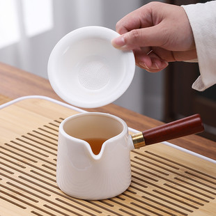 7l8k豪峰白瓷泡茶壶功夫茶具套装 家用客厅办公室功夫侧把整套茶海