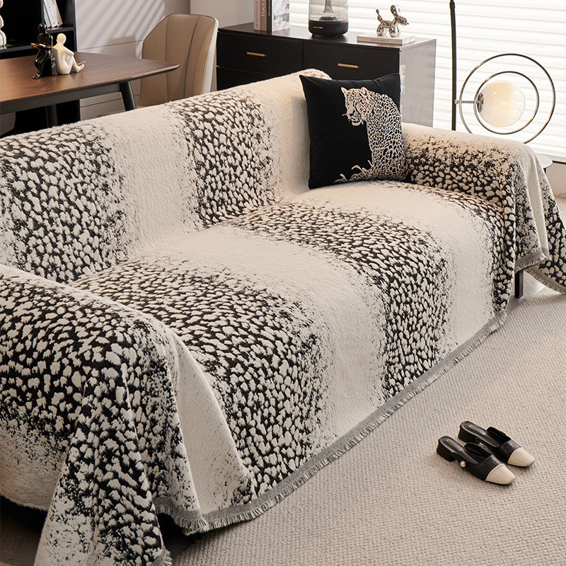 仿沙发盖布绒沙发巾一整张全盖2024新款现代简约轻奢高级感貂套罩