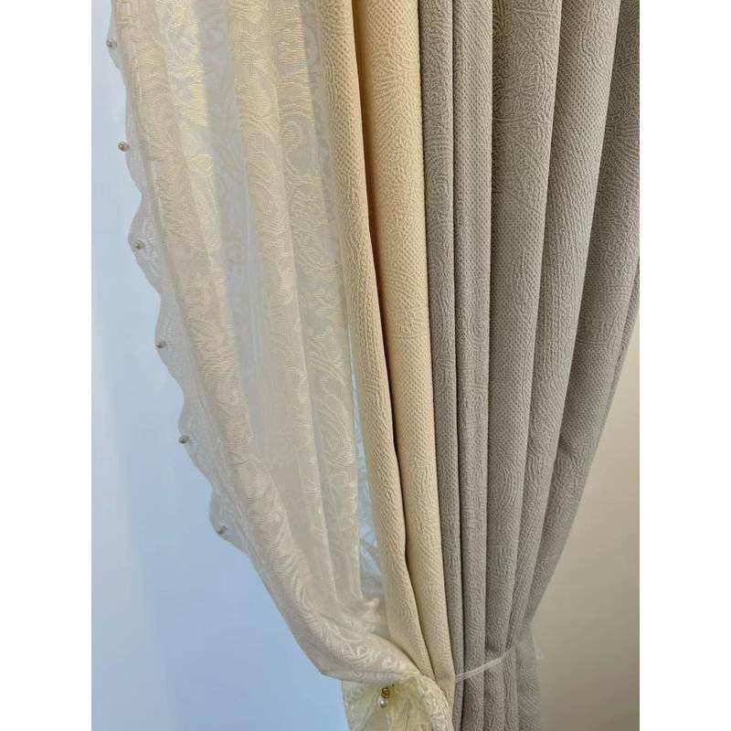 轻法式浮雕雪尼尔提花欧式轻奢窗帘成品卧室遮光客厅新款高档厂家,居家布艺,成品窗帘,淘宝优惠券,粉丝福利购,淘宝优惠卷