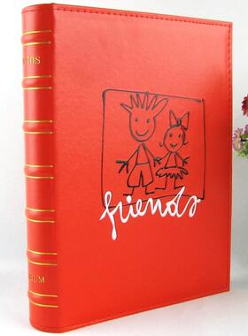 7寸5r相册200张家庭宝宝相册可写留言影集仿皮面纪念册插袋影集